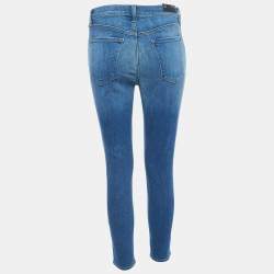 J Brand Blue Washed Denim High Rise Crop Jeans M Waist 29"