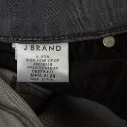 J Brand Grey Ripped Denim Distressed Hem Skinny Jeans M Waist 29"
