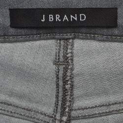 J Brand Grey Ripped Denim Distressed Hem Skinny Jeans M Waist 29"
