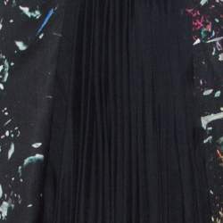 J Mendel Multicolor Printed Crepe Front Pleat Detail Strapless Dress S