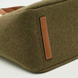 Pre Owned J.W.Anderson Green/Brown Felt and Leather Tote