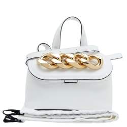JW Anderson White Leather Rolo Chain Shoulder Bag