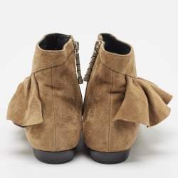 J.W.Anderson Brown Suede Pierce Ankle Length Boots Size 36