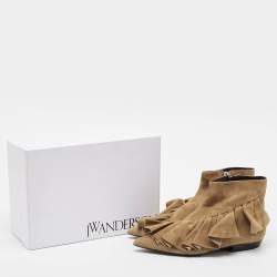 J.W.Anderson Brown Suede Pierce Ankle Length Boots Size 36