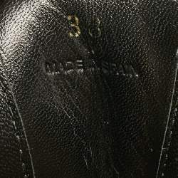 J.W.Anderson Brown Calf Hair Leopard Print Chain Detail Flat Mules Size 38