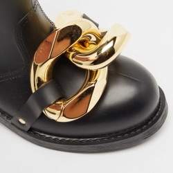 J.W.Anderson Black Rubber Chain Rain Boots Size 38