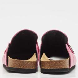 J.W.Anderson Pink Embossed Leather Flat Mules Size 37