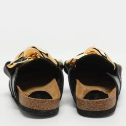 مملوكة مسبقًا J.W.Anderson Chain Link Size 39 Black Leather Flat Mules