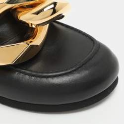 مملوكة مسبقًا J.W.Anderson Chain Link Size 39 Black Leather Flat Mules
