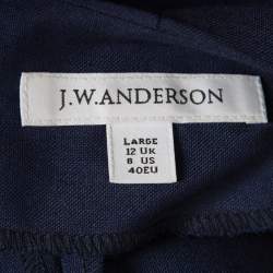 Pre Owned J.W.Anderson Colorblock Faux Vest Layered Pleated Sleeveless Dress L