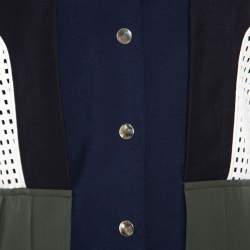 Pre Owned J.W.Anderson Colorblock Faux Vest Layered Pleated Sleeveless Dress L