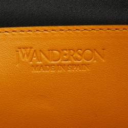 Pre Owned J.W.Anderson Mustard Yellow Leather Bumper Oversized Shoulder Bag