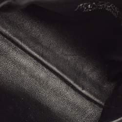 J.W.Anderson Black Leather and Suede Nano Crystals Twisted Chain Clutch
