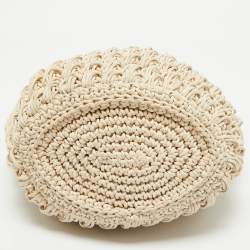 Pre Owned J.W.Anderson Off White Woven Fabric Popcorn Shoulder Bag