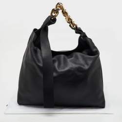 Pre Owned J.W.Anderson Black Leather Large Chain Hobo