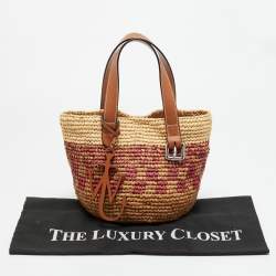 Pre Owned حقيبة J.W أندرسون توت رافيا متعددة الألوان صغيرة حزام