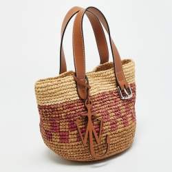 Pre Owned حقيبة J.W أندرسون توت رافيا متعددة الألوان صغيرة حزام