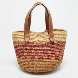 Pre Owned حقيبة J.W أندرسون توت رافيا متعددة الألوان صغيرة حزام