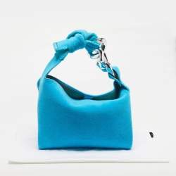 Pre Owned J.W.Anderson Light Blue Terry Cloth Chain Hobo