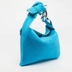 Pre Owned J.W.Anderson Light Blue Terry Cloth Chain Hobo