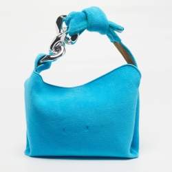 Pre Owned J.W.Anderson Light Blue Terry Cloth Chain Hobo