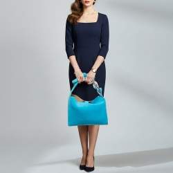 Pre Owned J.W.Anderson Light Blue Terry Cloth Chain Hobo