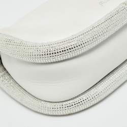 Pre Owned J.W.Anderson Bumper-15 Crystal Studded White Leather Shoulder Bag