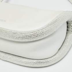 Pre Owned J.W.Anderson Bumper-15 Crystal Studded White Leather Shoulder Bag