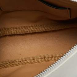 Pre Owned J.W.Anderson Bumper-15 Crystal Studded White Leather Shoulder Bag