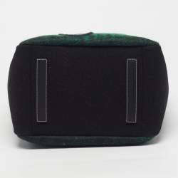 Pre Owned J.W.Anderson Belt Green/Black Felt and Leather Tote