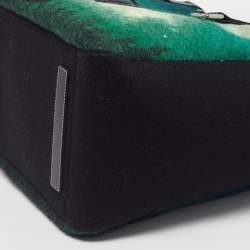 Pre Owned J.W.Anderson Belt Green/Black Felt and Leather Tote