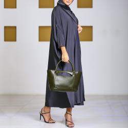 J.W Anderson Olive Leather Medium Moon Tote
