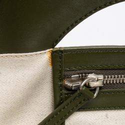 J.W Anderson Olive Leather Medium Moon Tote