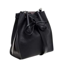 Pre Owned J.W. Anderson Black Leather Drawstring Bucket Bag