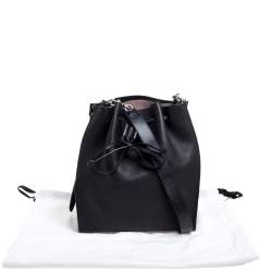 Pre Owned J.W. Anderson Black Leather Drawstring Bucket Bag