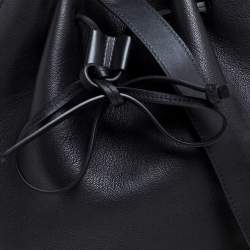 Pre Owned J.W. Anderson Black Leather Drawstring Bucket Bag