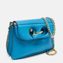 J.W.Anderson Blue Leather Pierce Shoulder Bag