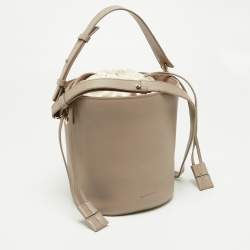 J.W. Anderson Beige Leather Drawstring Bucket Bag