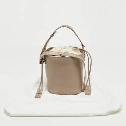 J.W. Anderson Beige Leather Drawstring Bucket Bag