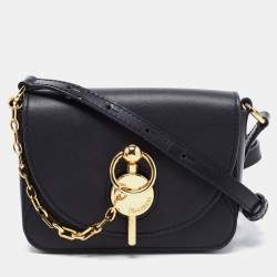 J.W.Anderson Black Leather Nano Keys Crossbody Bag 
