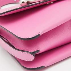 J.W.Anderson Pink Leather Disc Crossbody Bag