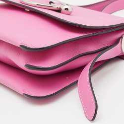 J.W.Anderson Pink Leather Disc Crossbody Bag