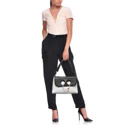 J.W.Anderson White/Black Leather Pierce Bag