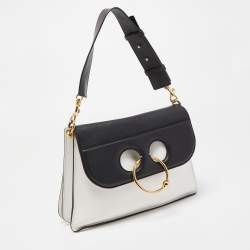 J.W.Anderson White/Black Leather Pierce Bag