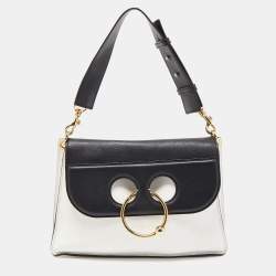 J.W.Anderson White/Black Leather Pierce Bag