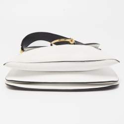 J.W.Anderson White/Black Leather Pierce Bag
