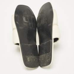 J.W.Anderson Cream Leather Slide Sandals Size 41