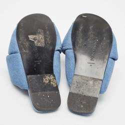 Pre Owned J.W.Anderson Blue Denim Chain Link Accents Flat Slide Sandals Size 41