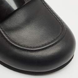J.W.Anderson Black Leather Gourmet Chain Flat Mules Size 39