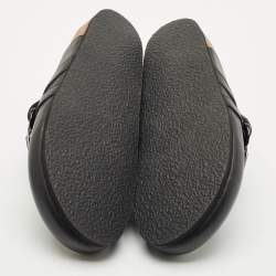 J.W.Anderson Black Leather Gourmet Chain Flat Mules Size 39